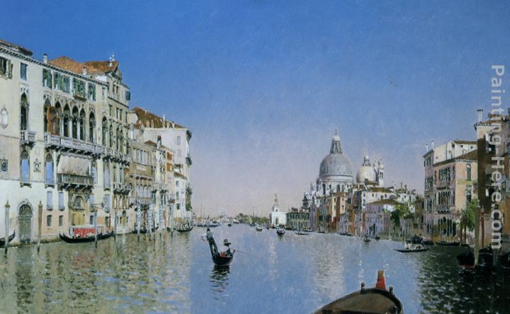 Gondola on the Grand Canal painting - Martin Rico y Ortega Gondola on the Grand Canal art painting